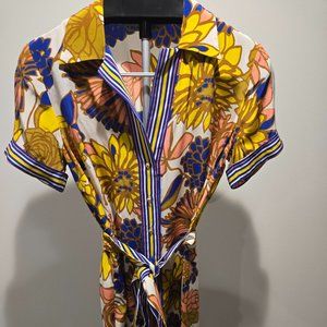 Trina Turner Size 6 Silk Patterned Dress